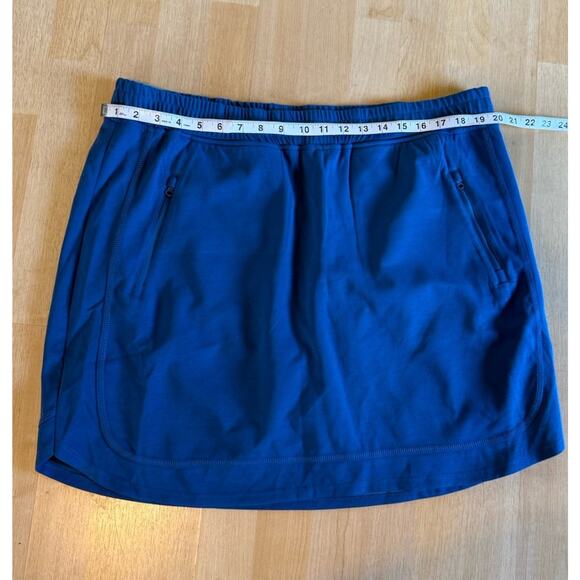 CJ Banks Womens 1X Blue Knit Skort Skirt Stretch Golf Tennis New - Picture 4 of 8